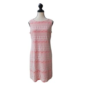 Eliza J Women's Sleeveless Summer Coral Sheath Dress 8